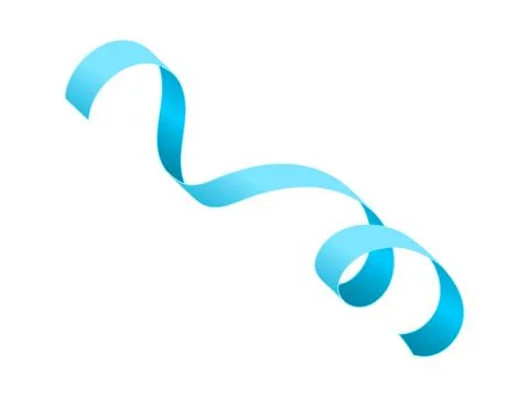 Serpentine streamer ribbon vector background. Colorful celebration paper spiral Stock Illustration