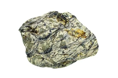 Serpentinite stone on white background Stock Photos