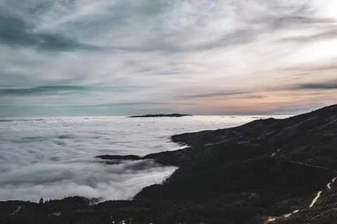 Serra da Estrela above the clouds Foto stock