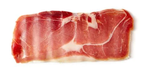 Serrano ham on white background Stock Photos