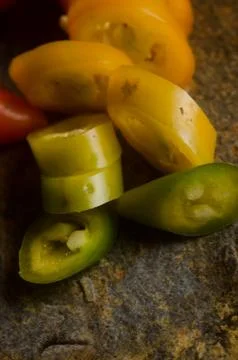 Serrano hot peppers Stock Photos