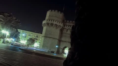 Serrano Towers in Valencia Stock Footage 8838722