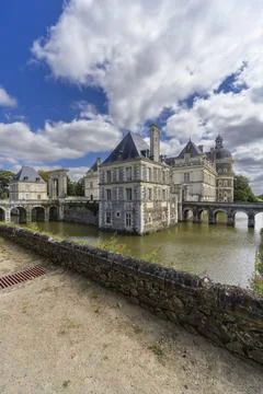 Serrant castle (Chateau de Serrant), Saint-Georges-sur-Loire,  Maine-et-Loi.. Foto stock