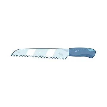 Serrated bread knife Stock Illustration