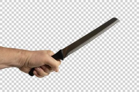 A serrated knife 스톡 사진