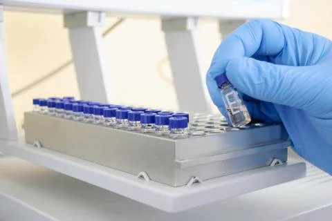 Serum analysis Stock Photos