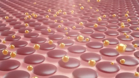 Serum and lotion Liquid dropping into skin cell layer and Repair. skin care 動画素材 334589730