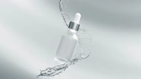 Serum bottle splash 16x9 4k Vídeo Stock 333518655
