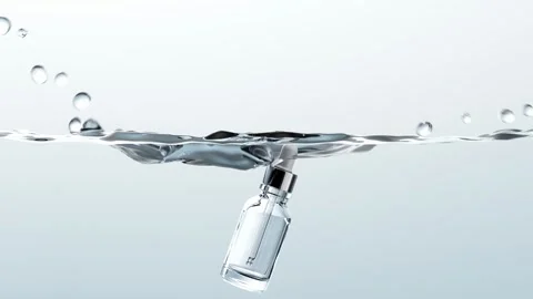 Serum bottle underwater Video stock 333179751