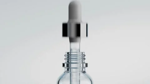 Serum bottle up zoom Vídeo Stock 332992202