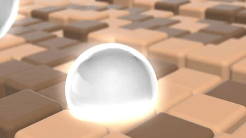 Serum drop through cube-damaged skin cells then Stock Footage 162649341