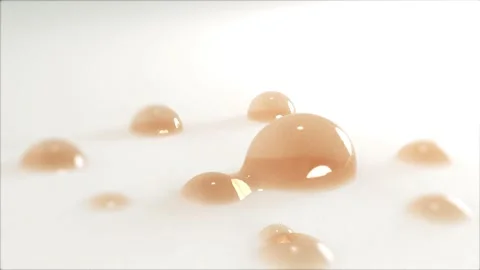 Serum droplets flow along the surface to used as an illustration of a 3d ski Stock Footage 201182158
