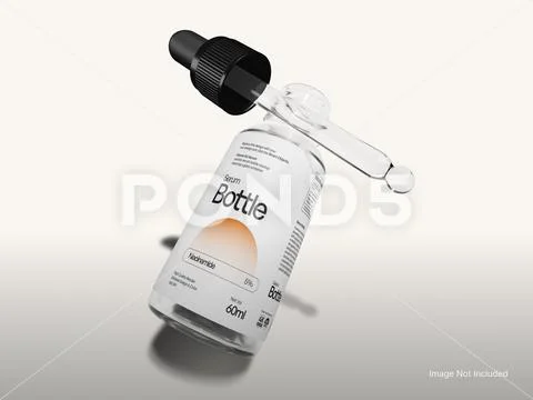 Serum Dropper Bottle Mockup for Skincare Product PSD 템플릿