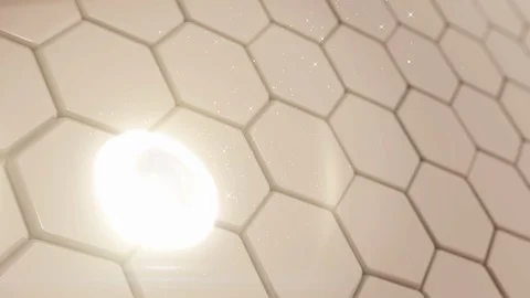 Serum dropping into reflected skin cells with shine effect and glitter Stock Footage 118878501