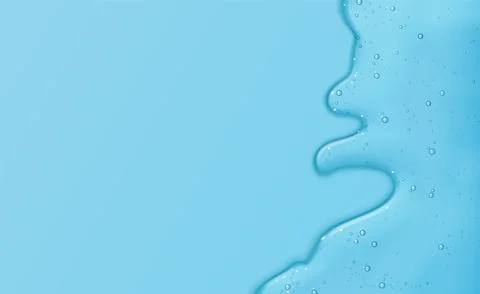 Serum gel flow on blue background Stock Illustration