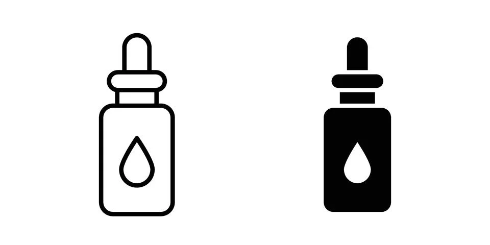 Serum icon black vector isolated on white Stock Illustration