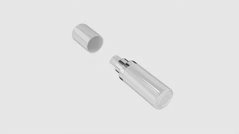 Serum pump bottle mockup, 360 rotating shot of beauty product packagaing Stock Footage 334231746