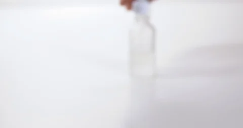 Serum squeezed from  dropper Video stock 124617320