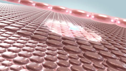 Serum through the skin layer and reduce up saggy skin of the skin cell. Stock Footage 160681734