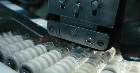 Serum Tubes distributed by Conveyor machines in pharmaceutical company Vídeo Stock 273570798