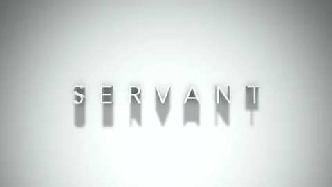 Servant 3D title animation with shadows on a white background Video stock 297571811
