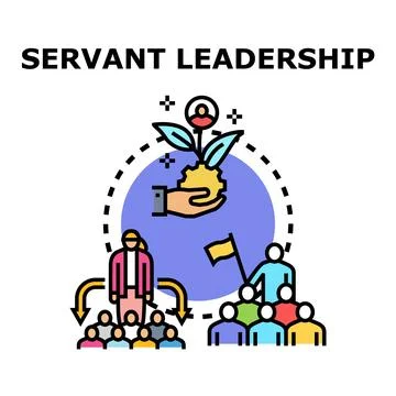 Servant leadership idea vector concept illustration Stock Illustration