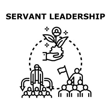 Servant leadership idea vector concept illustration Stock Illustration