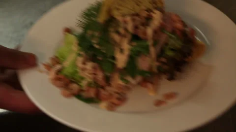 Serve a plate of shrimp Stock Footage 39832877