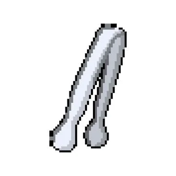 Serve sugar cube tongs pixel art vector illustration Stock Illustration