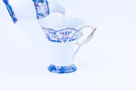Serve tea with isolation background Stock Photos