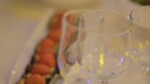 Served on a banquet table Stock Footage 98223475