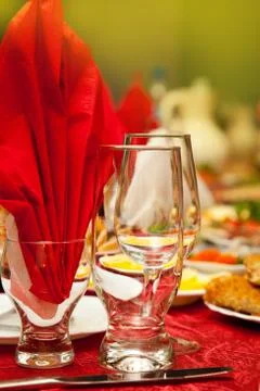Served for a banquet table. Stock Photos