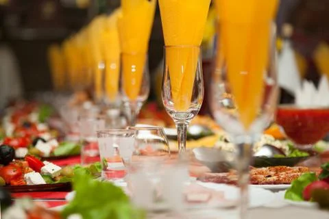 Served for a banquet table Stock Photos