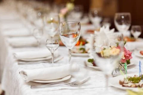 Served for a banquet table Stock Photos