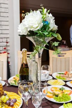 Served for a banquet table Stock Photos