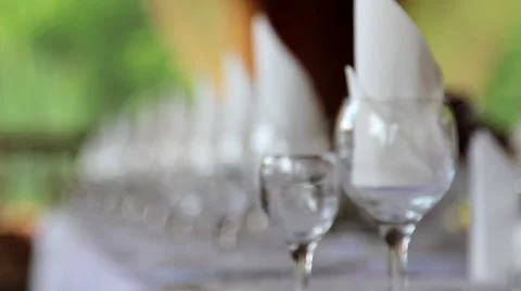 Served banquet table.Buffet served in the restaurant. Stock Footage 41908575