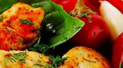 Served chicken bbq Vídeos de archivo 42860055