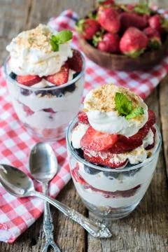 Served dessert Stock Photos