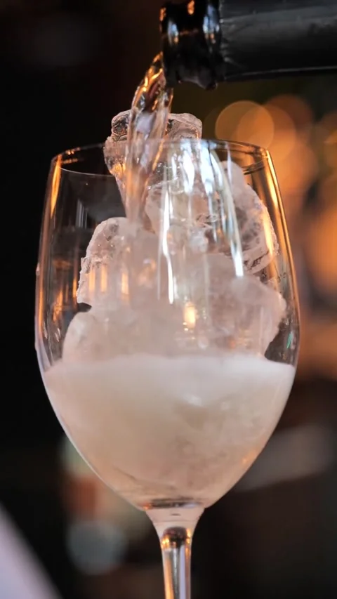 Served as a drink in a glass cup Stock Footage 307305015