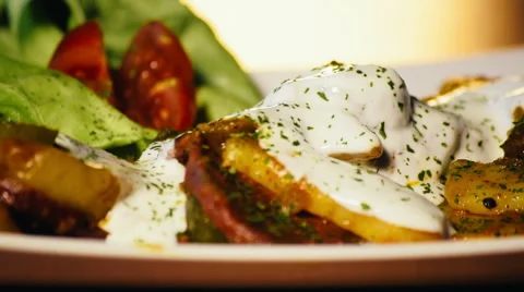 Served Food Stock Footage 49286395