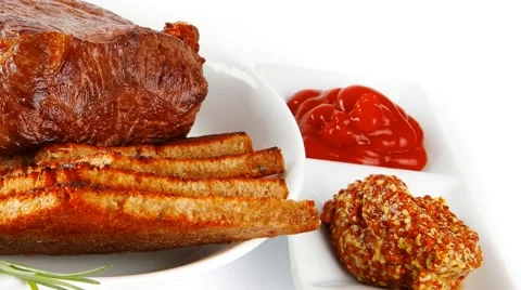 Served meat with spices 動画素材 57506098