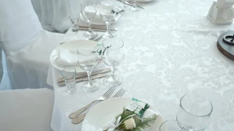 Served table Stock Footage 169982227