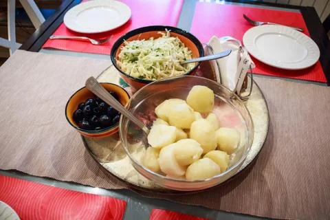 Served table at home Foto stock