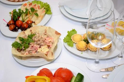 Served table Stock Photos