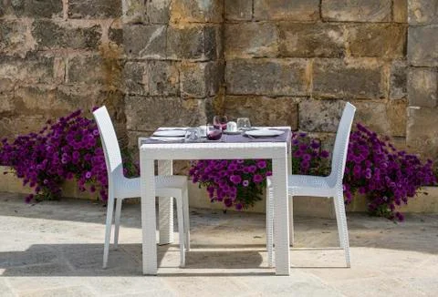 Served table Foto stock