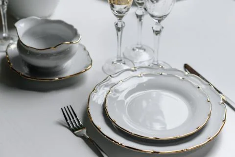 Served table Stock Photos