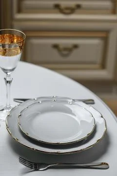 Served table Foto stock