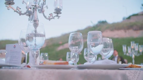 Served Table in Restaraunt 스톡 동영상 103724562