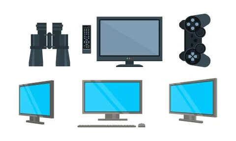 Server administration icons, computer security vector Illustration on a white Illustrazione stock