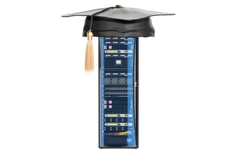 Server Administrator Education concept,  3D rendering Stock Photos
